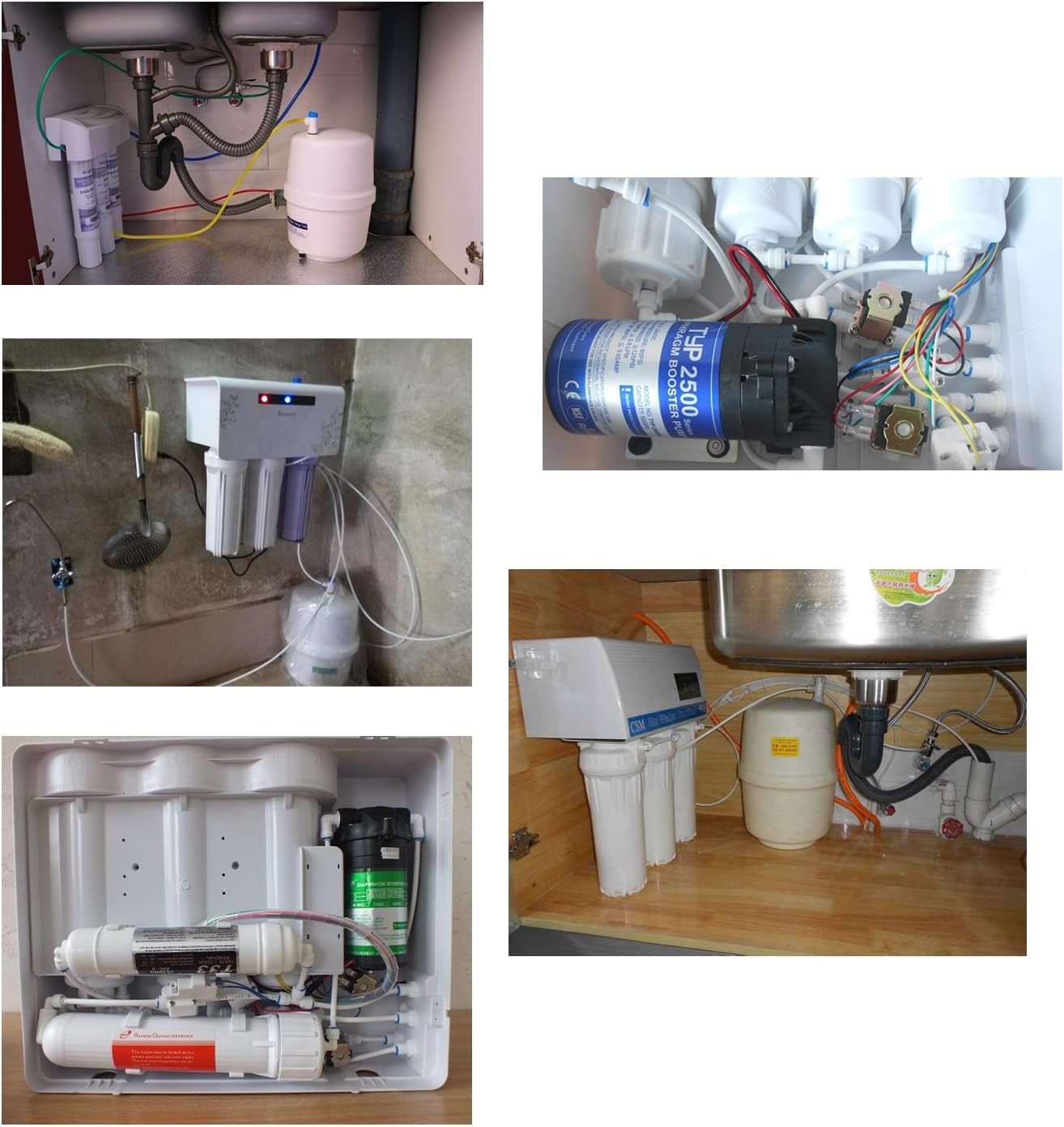 Mamparo 1/4pulg plástico NSF para filtro RO paquete 10