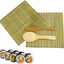 Kit fabricación sushi 2 alfombrillas bambú paleta arroz