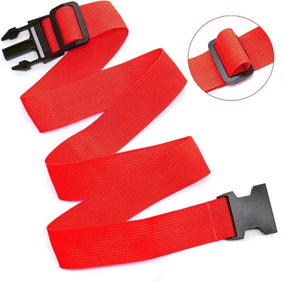 2 Correas para maletas conector viaje ajustable rojo