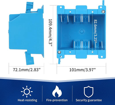 12 Caja eléctrica 2 compartimentos 25" ETL aprobada azul