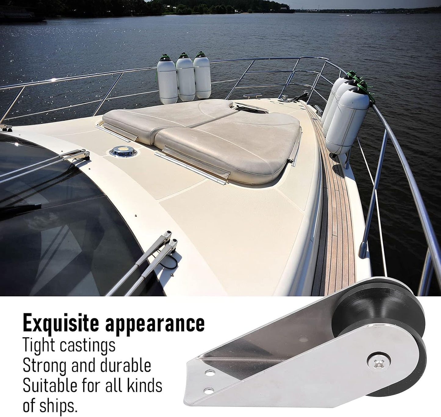 Rodillo anclaje arco acero inox 316 para yate pesca