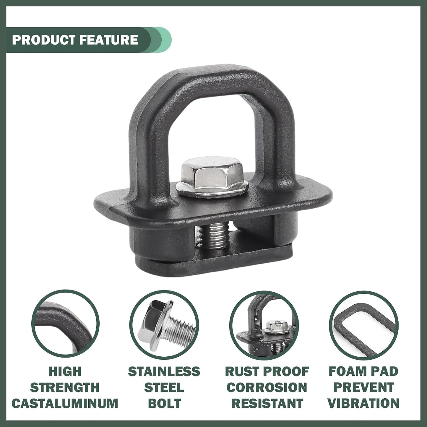 Anclajes aluminio caja camión Chevy/Silverado 07-23 9 Pzas