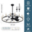 Lámpara techo ventilador 44pulg 16 luces control remoto