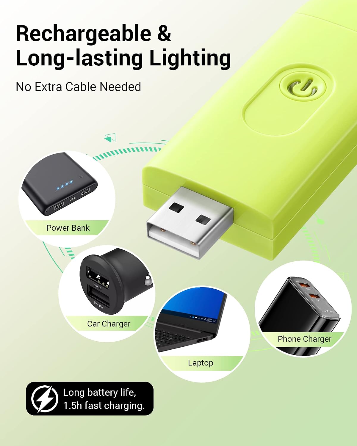 Luz lectura LED recargable USB con clip para niños bloqueo luz azul