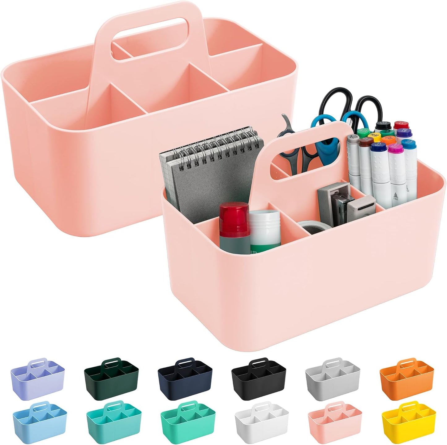 2 Pack Organizador Plástico Portátil para Almacenamiento