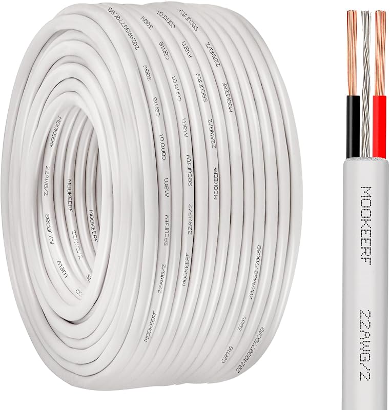 Cable blindado 22/2 CL3P 150ft para alarma LED