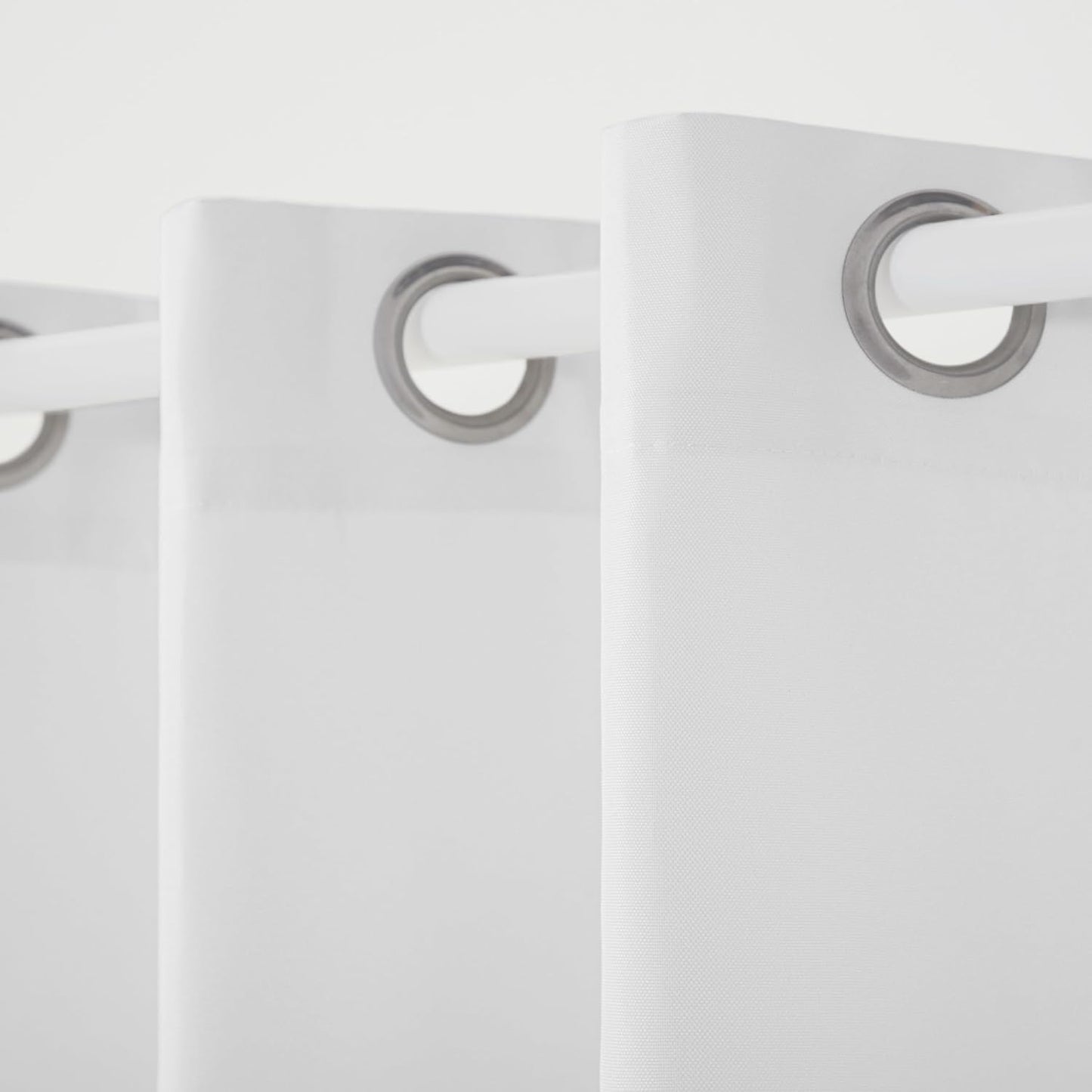2 Pzas Cortinas Panel Superior Ojal Cabaña 54x84 Blanca