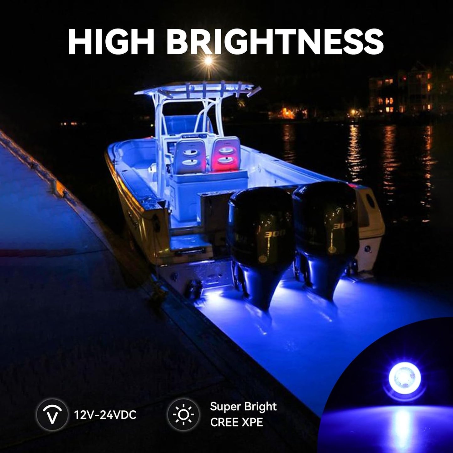 Luces LED impermeables para barco popa cabina timón