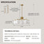 Candelabro cristal blanco 5 luces lámpara colgante Sputnik