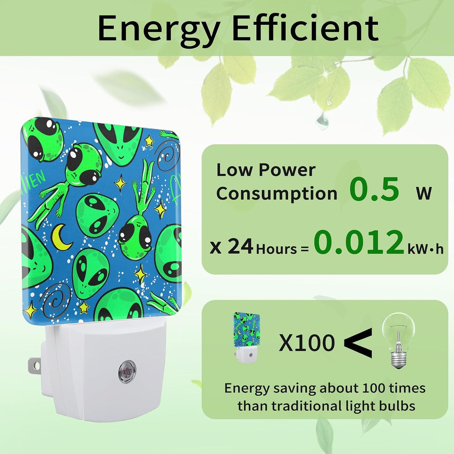 Luz nocturna extraterrestres con sensor enchufable LED