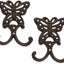 Set 2 Ganchos Hierro Fundido Decorativos