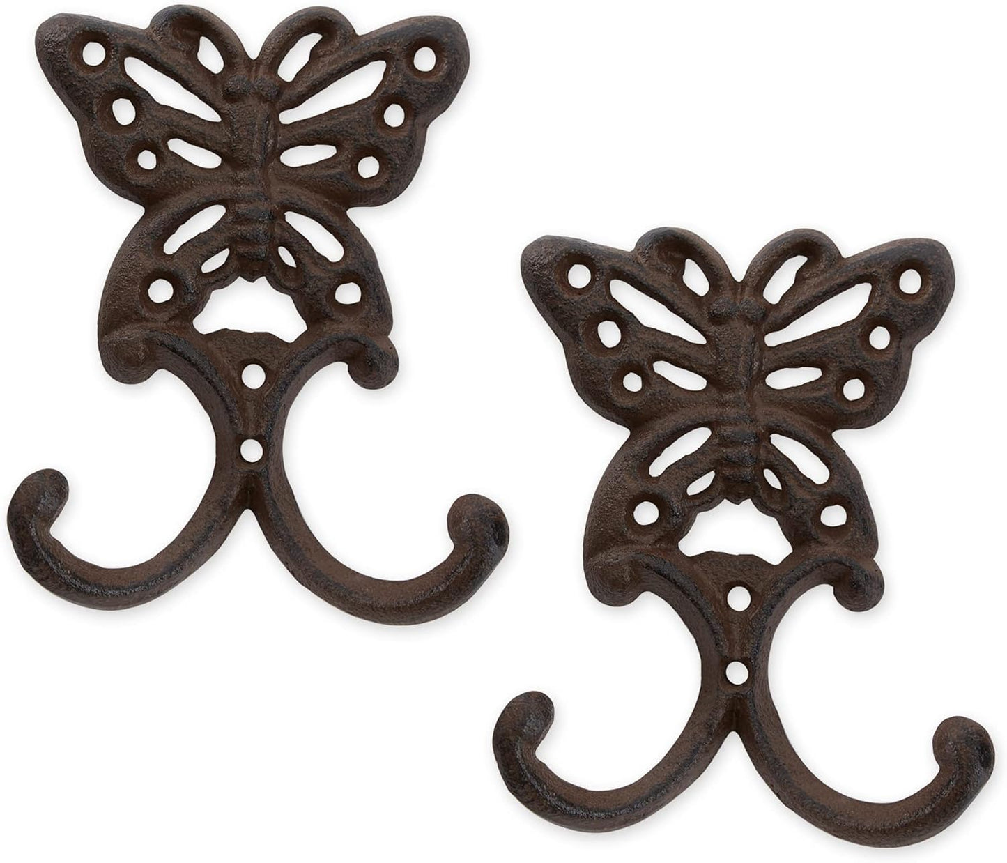 Set 2 Ganchos Hierro Fundido Decorativos