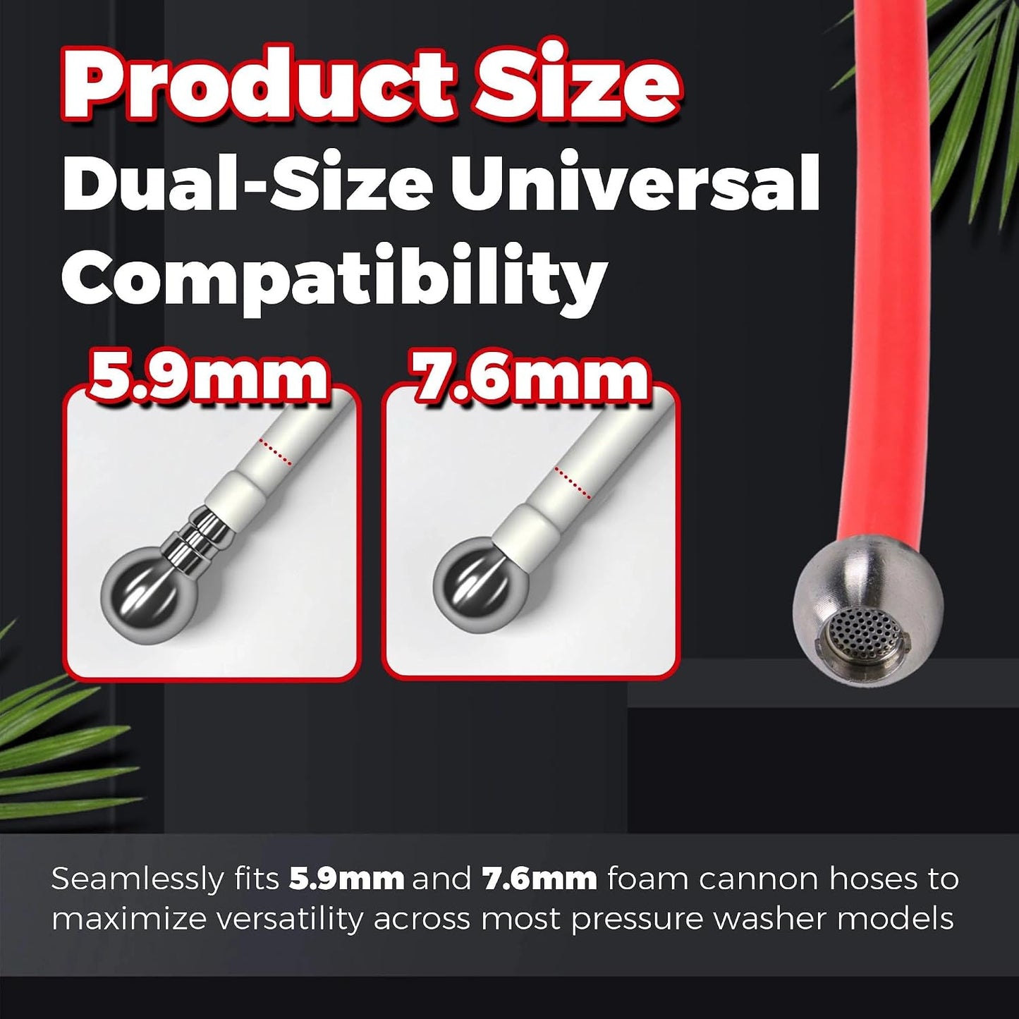5 Bolas Paja Cañón Acero Inox Universal 0.232-0.299pulg Plateado