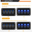 Panel interruptor basculante 4 bandas 12/24V aluminio