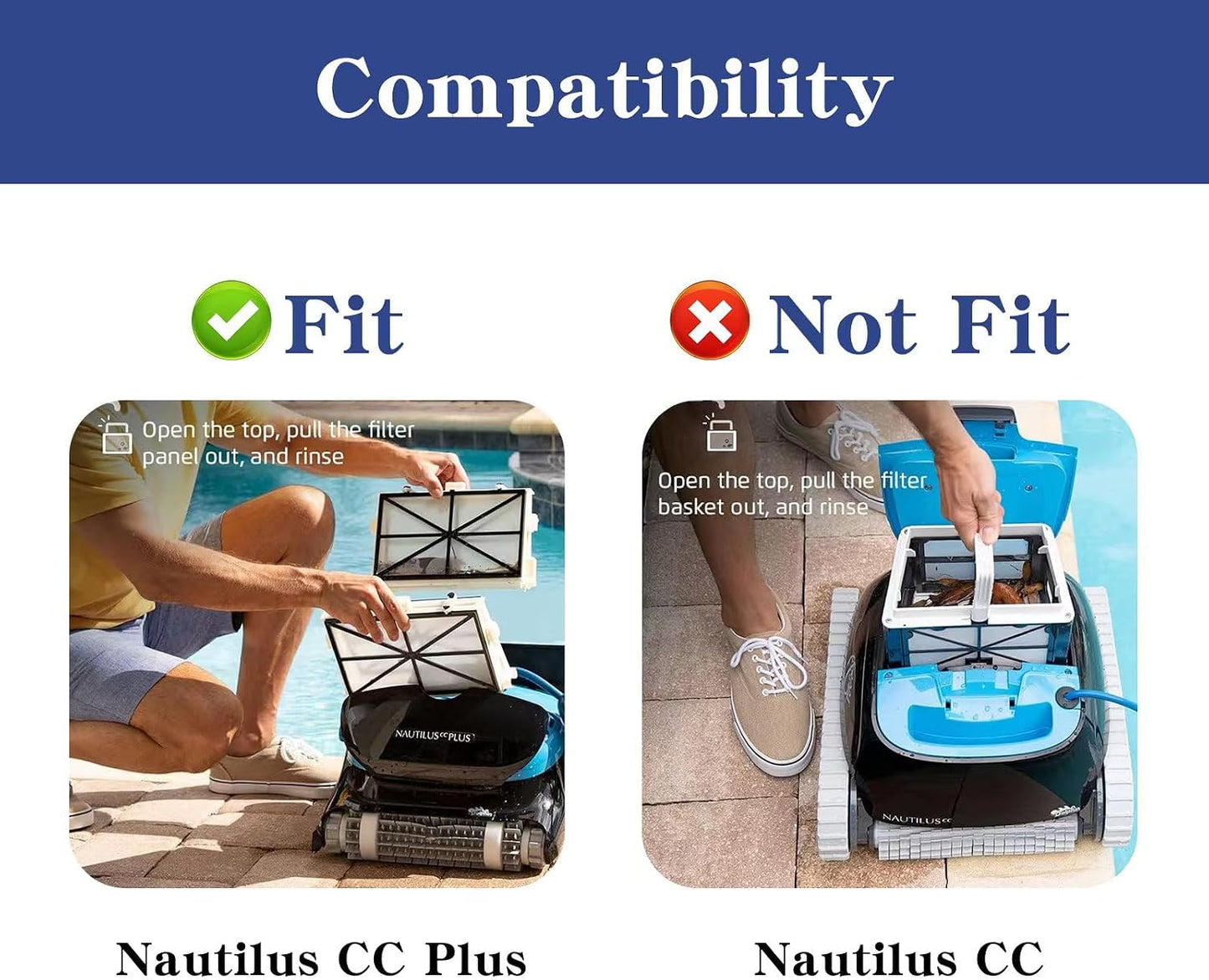 Filtros ultrafinos comp Dolphin Nautilus M200/M400