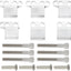 Set 6 divisores cables bujía metal plateado