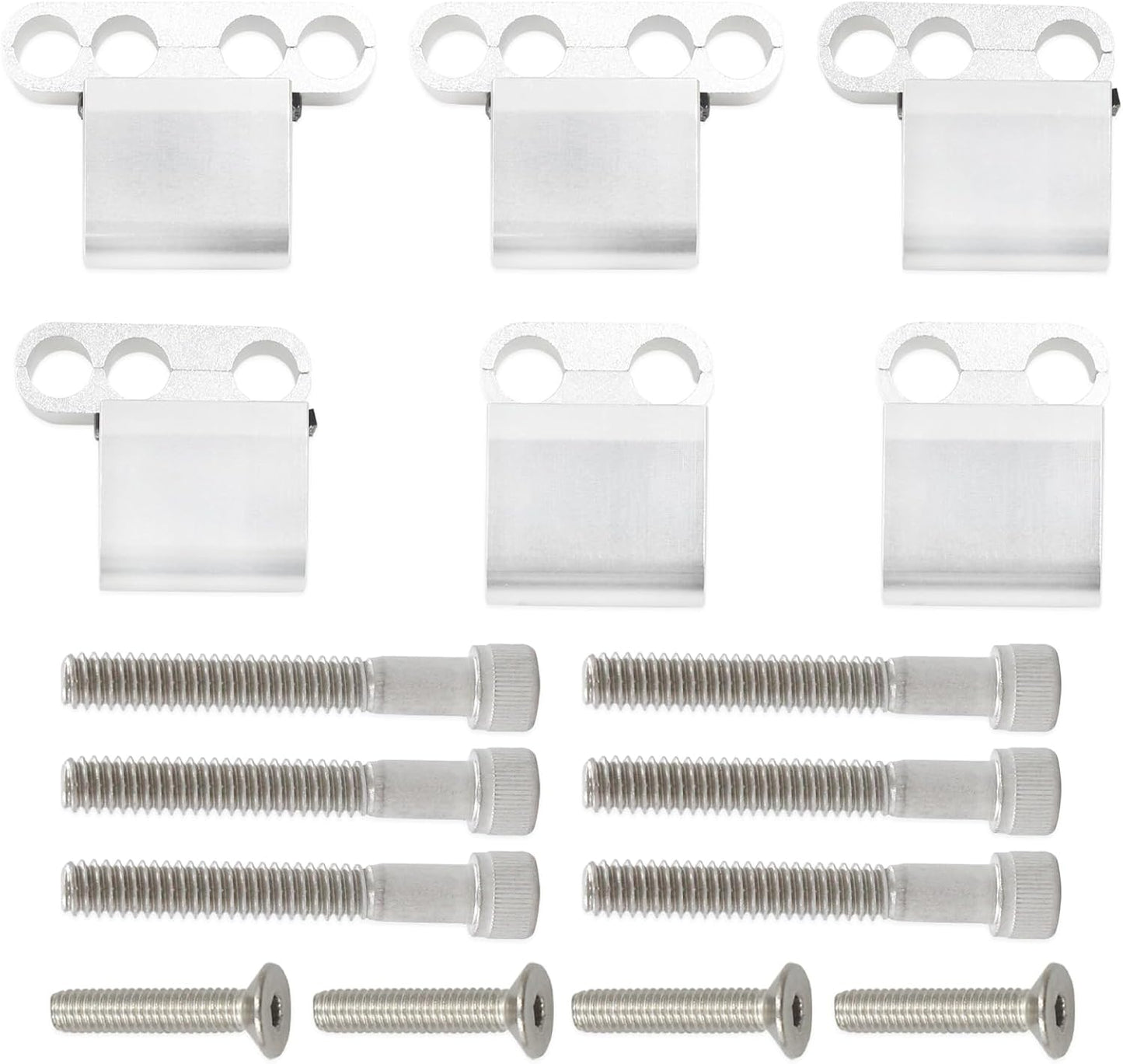 Set 6 divisores cables bujía metal plateado