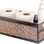 Cesta almacenamiento papel higiénico marrón decorativa baño