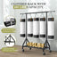 Estante para ropa metal negro 450lbs con ruedas