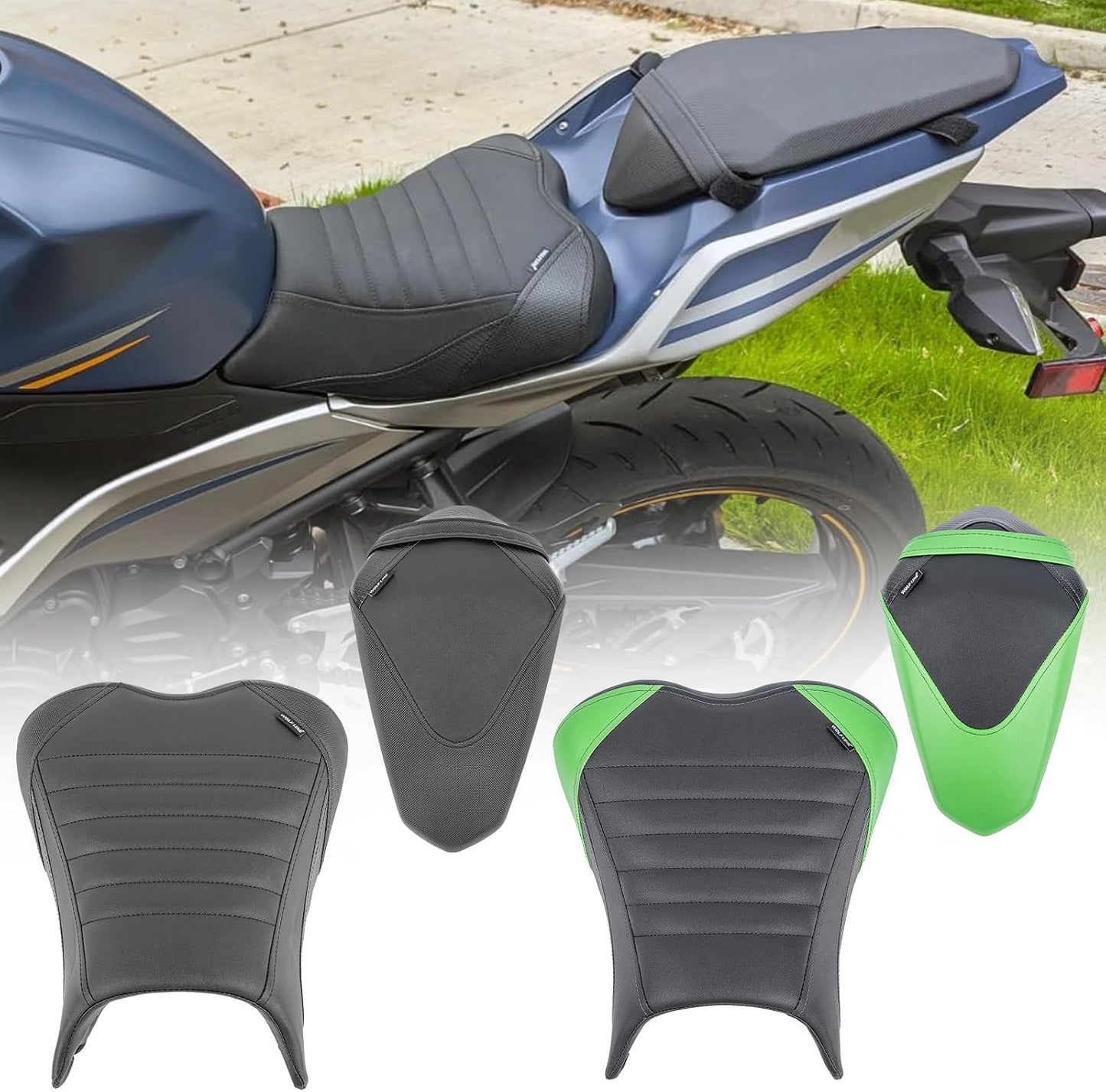 Fundas antideslizantes asiento trasero Kawasaki Ninja 400