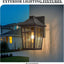 Lámpara pared exterior aluminio negro vidrio ondulado E26