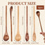 4 Cucharas Largas Madera 7.9pulg Estilo Japonés Cocina Bar
