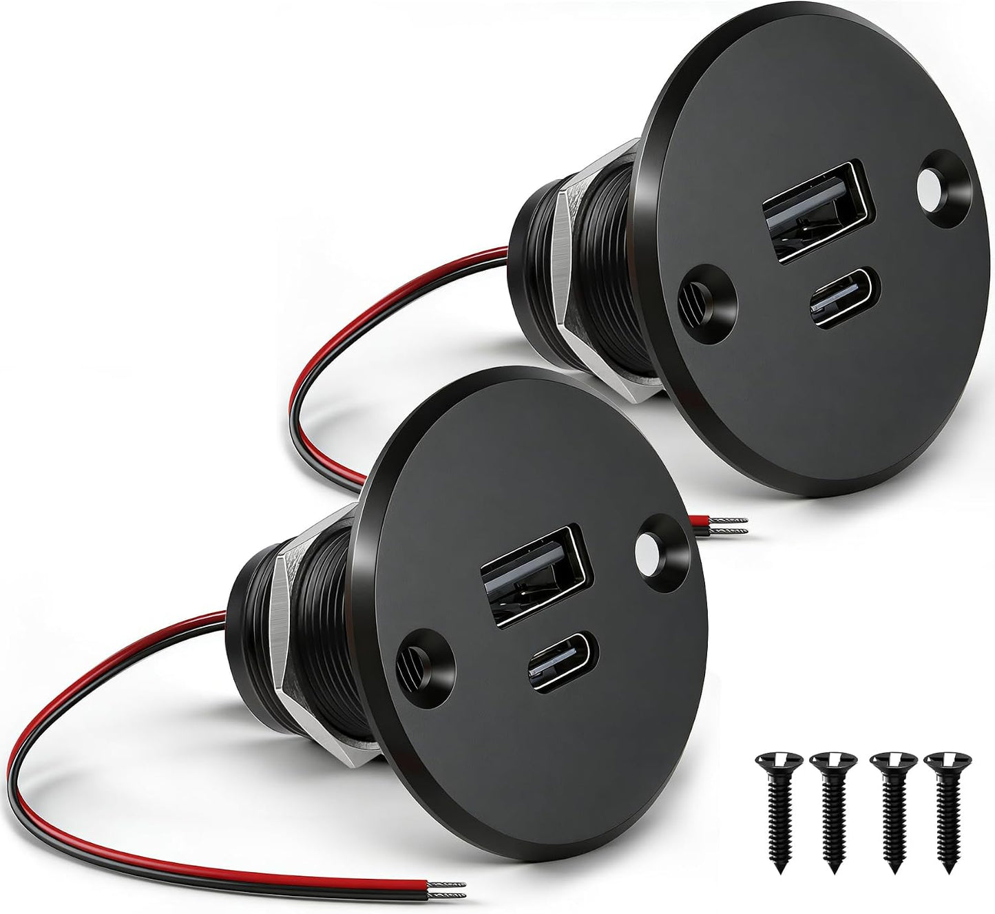 Cargador USB aluminio 12-24V para RV barco camión