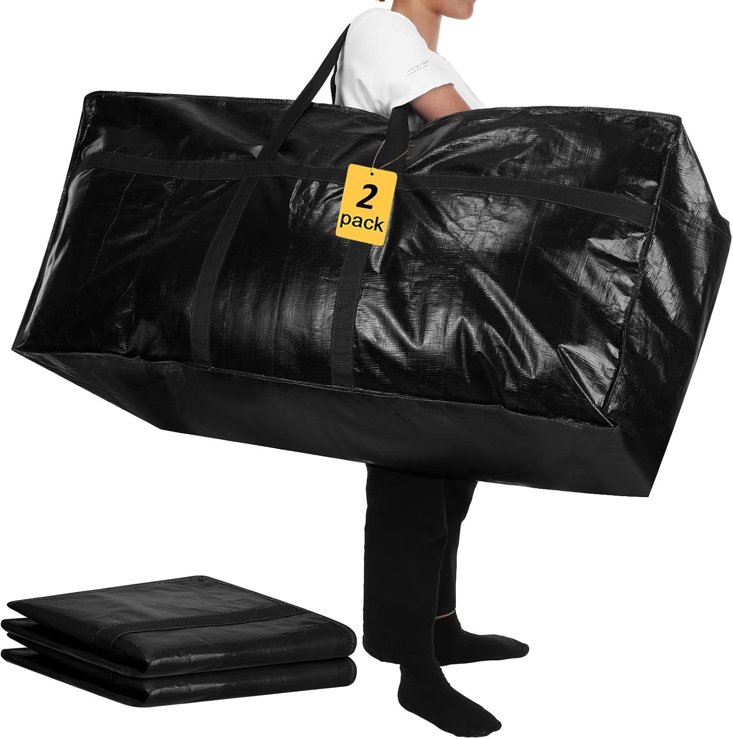 2 Pzas Bolsas Almacenamiento 66gal Con Cremallera Negro