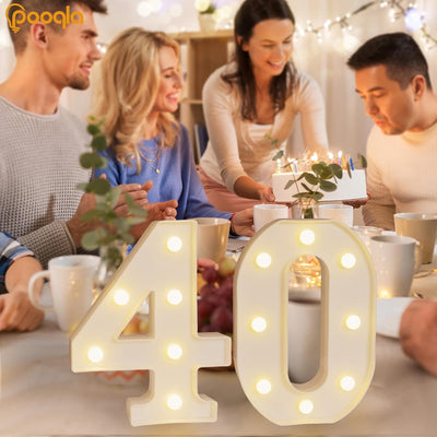 Decoración cumpleaños 40 para mujer y hombre mesa pared