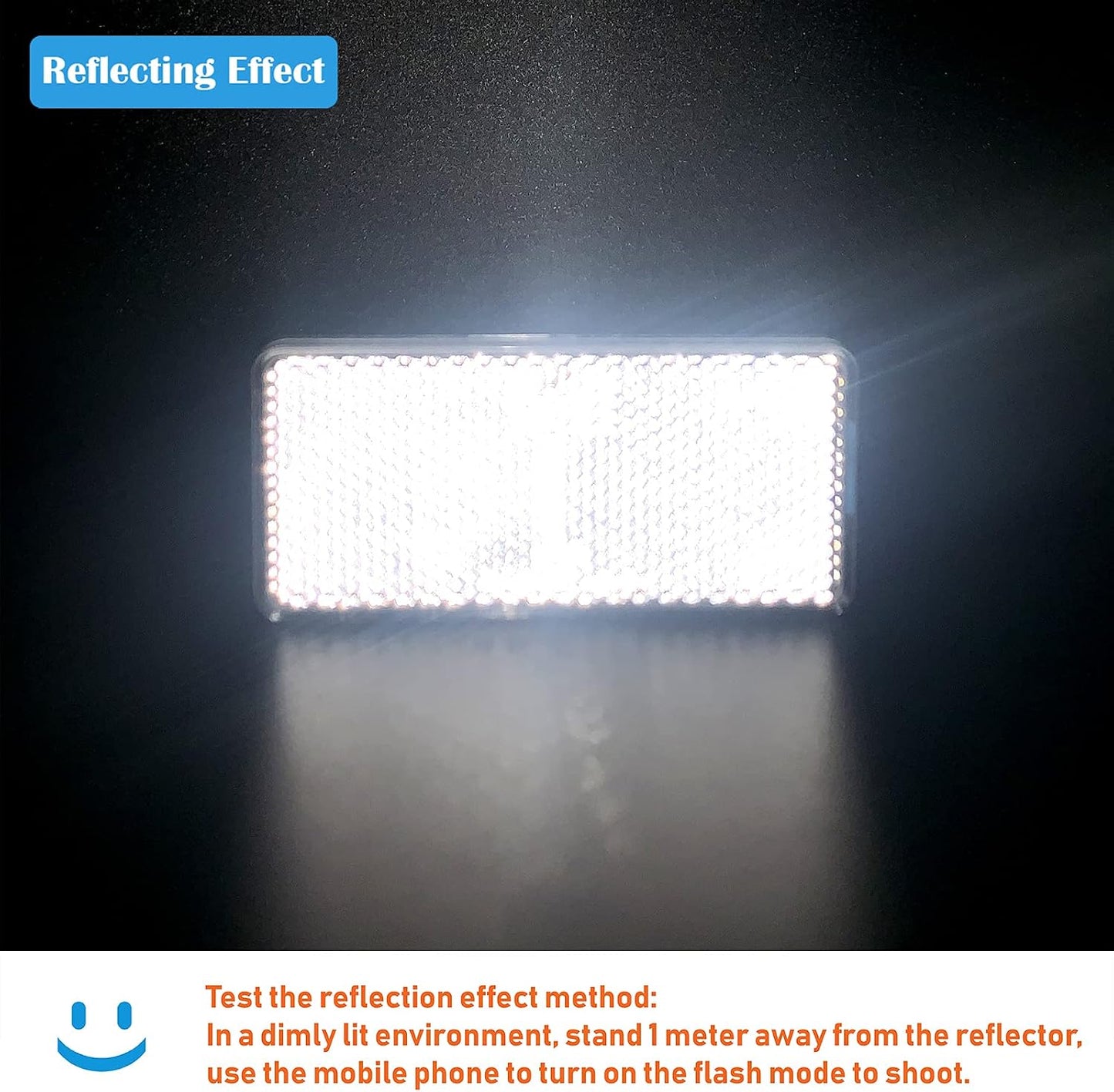 Reflector autoadhesivo rectángulo para remolque entrada buzon