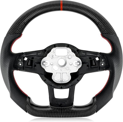 Volante Fibra Carbono VW GTI/Golf MK7 2015-17 Cuero