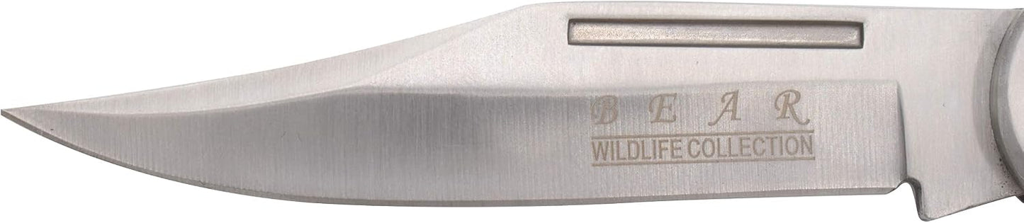 Cuchillo plegable edición limitada con mango de oso