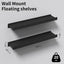 Estantes flotantes metal negro 20" pack 2