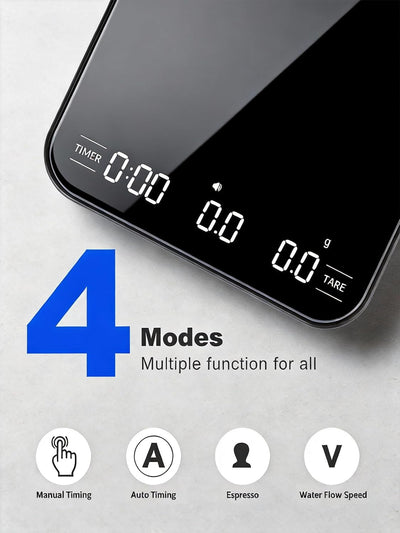 Báscula café digital 4 modos 74oz pantalla táctil