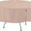 Mesa redonda para patio cubierta resistente al agua beige