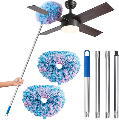 Limpiador ventilador techo 13-50pulg set 2 microfibra reutilizables