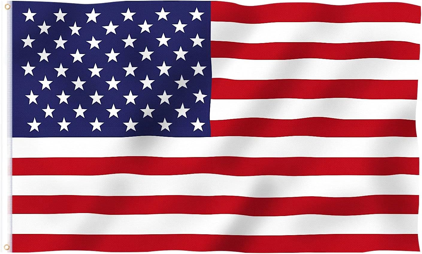 Bandera EE.UU. 2x3ft tela poliéster 100% doble costura
