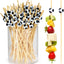 100 Palillos Fútbol 4.7pulg para Aperitivos y Fiesta Negro