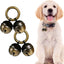 Collares campanas perros medianos a grandes pack 2 bronce y negro