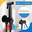 Pulverizador bidé negro acero inox ajustable 2 modos