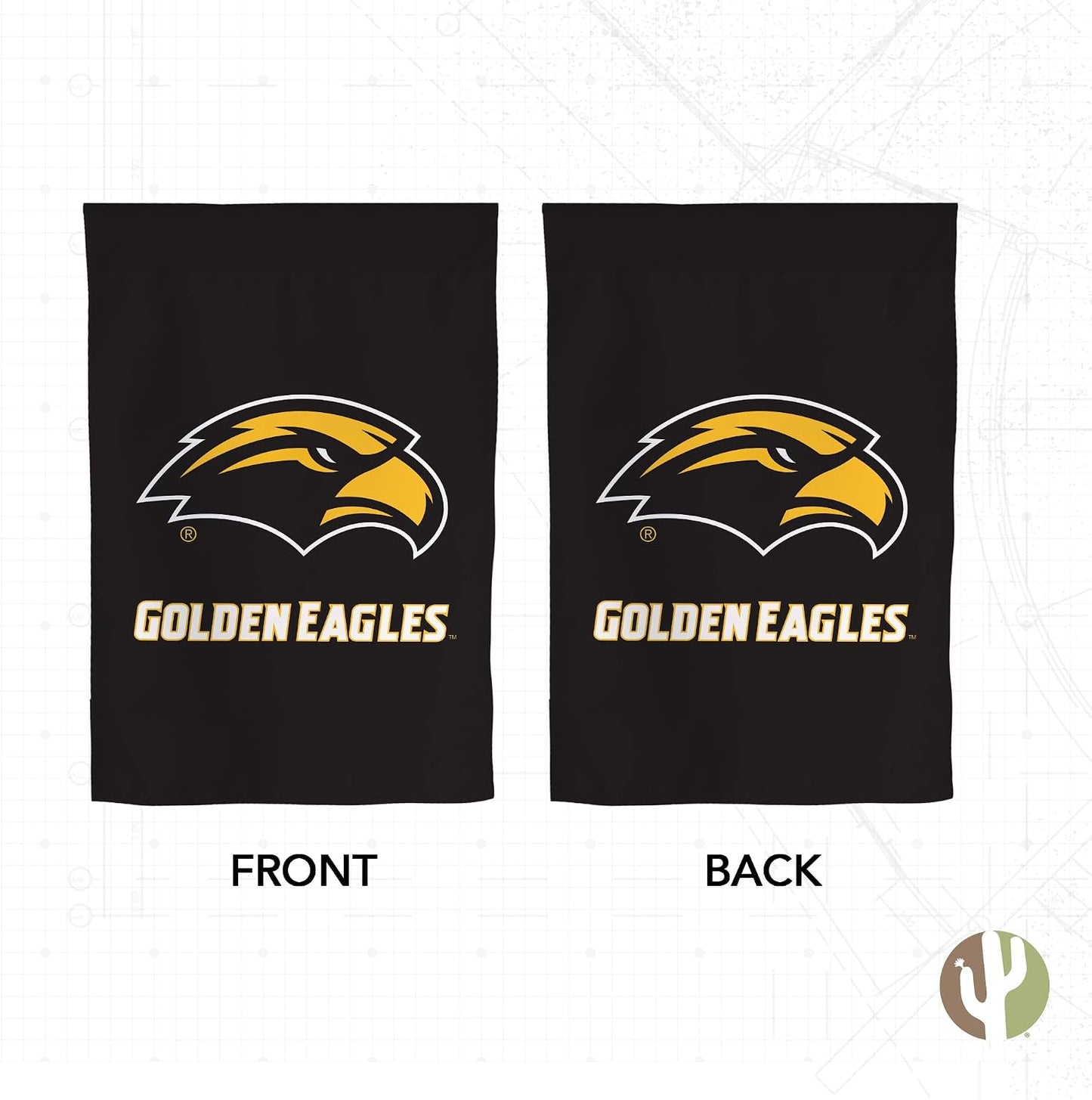 Bandera jardín USM Golden Eagles 100% poliéster