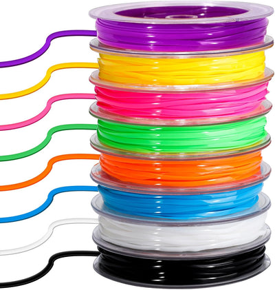 Kit cordón 8 colores brillante para pulseras y joyas