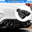 Punta escape dual 60mm acero inox tono titanio coche