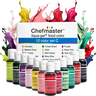 Colorante alimentario Liqua-Gel 12 colores resistente