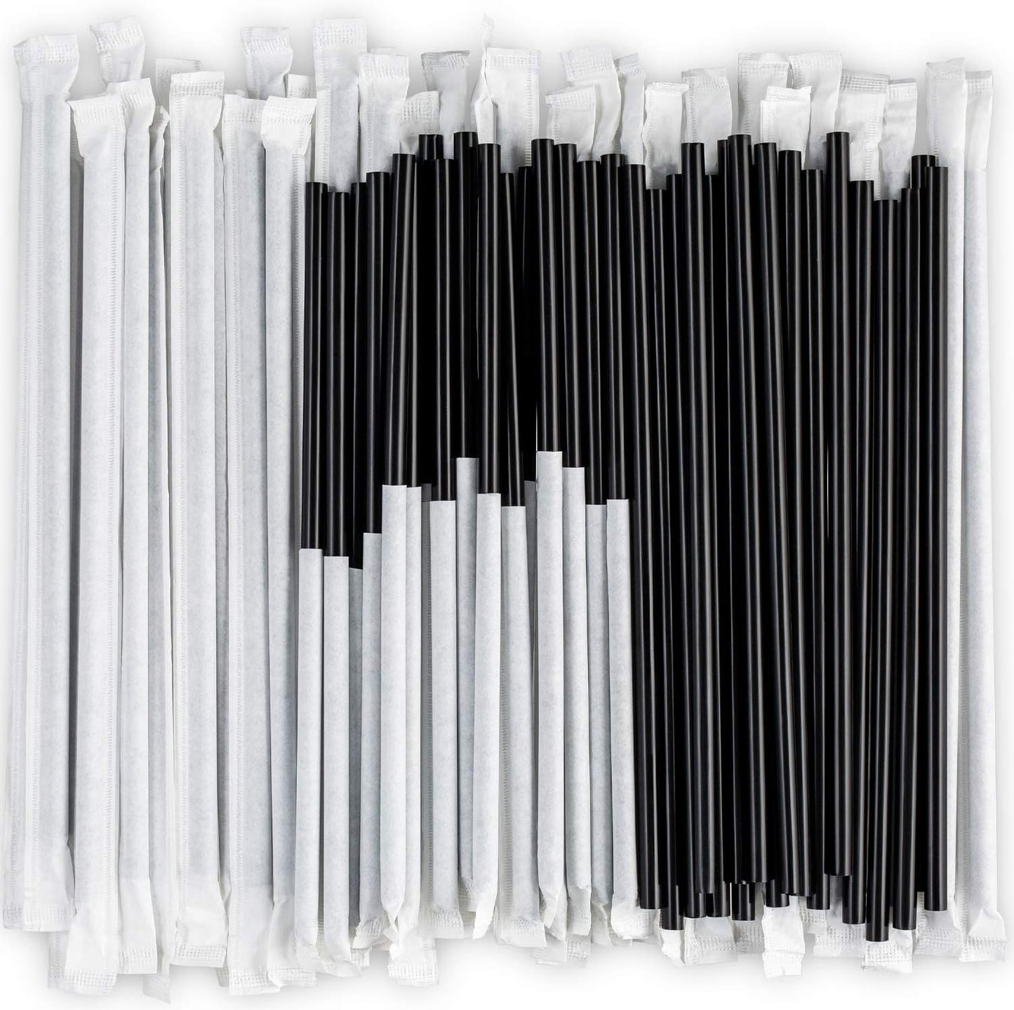 Pajitas plástico sin BPA estilo NTE 10.25pulg negro