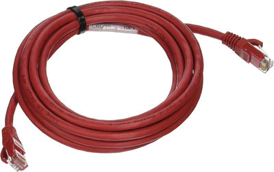 Cable Ethernet Cat6 cruzado rojo 10pies sin engancho