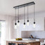 Lámpara colgante isla cocina 5 luces vidrio