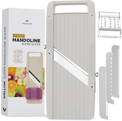 Cortadora mandolina ancha acero inox cuchillas intercambiables