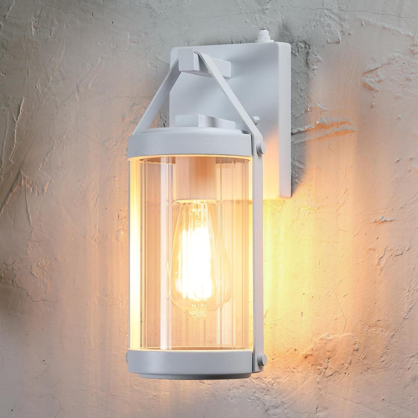 Aplique pared exterior sensor anochecer farol moderno