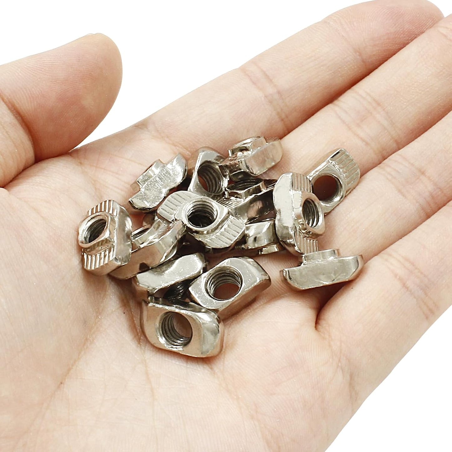 100 Tuercas Acero Carbono M6 Ranura T para Aluminio